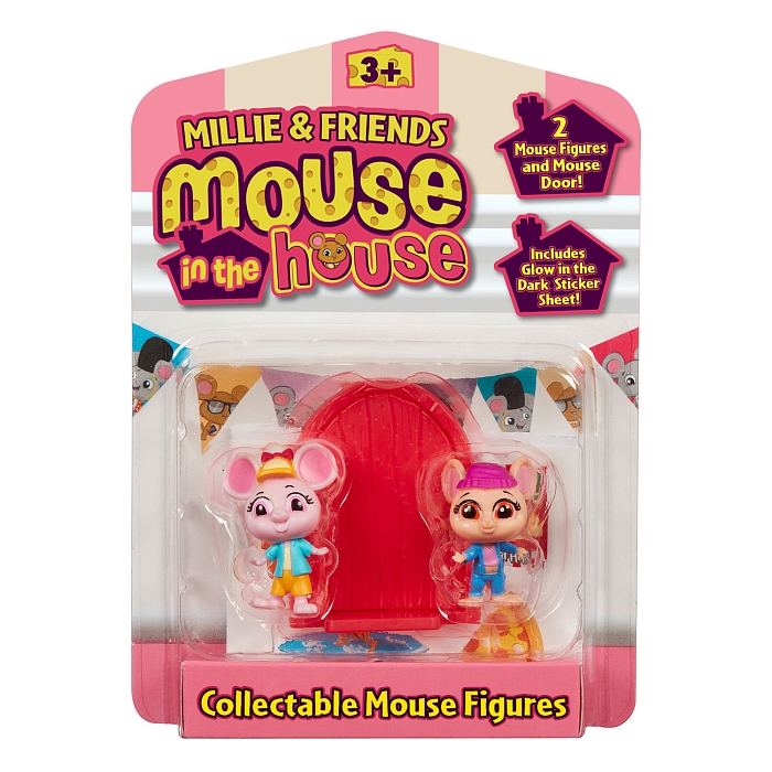 Маус ин Хаус. Игровой набор 2в1 фигурки Милли и Баббл. TM Mouse in the House