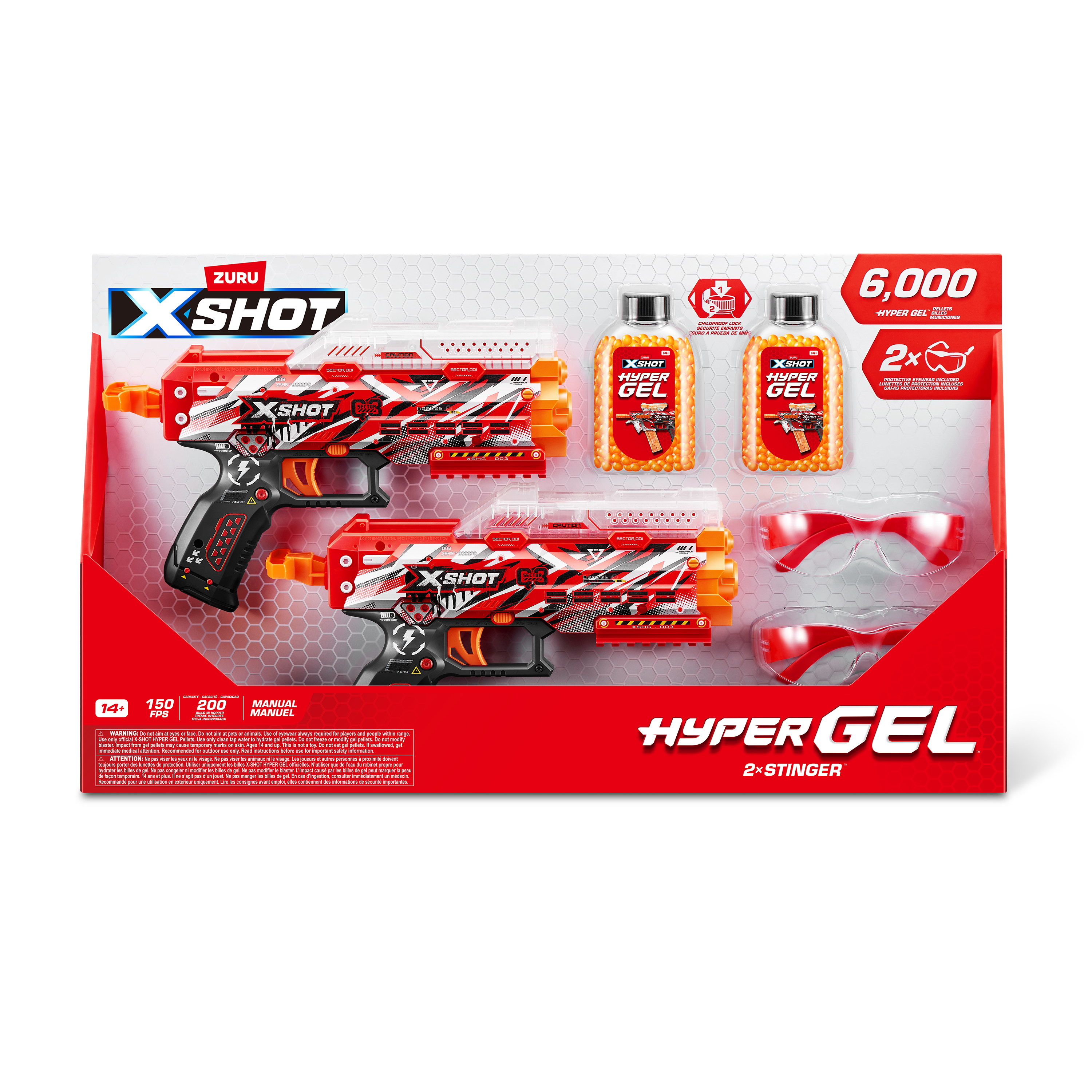 Икс Шот 2 Бластера HYPER GEL PISTOL с аксессуарами X-SHOT – купить