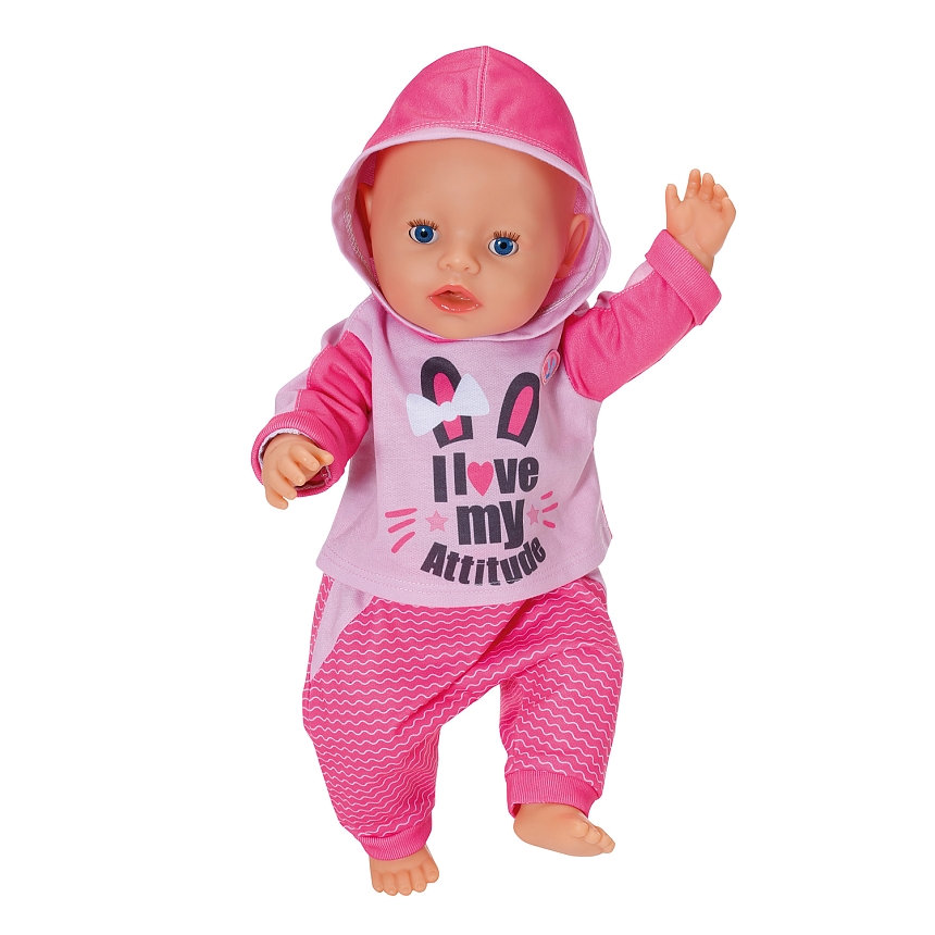 БЕБИ борн. Спортивный костюм для кукол 43 см, вешалка, розовый. BABY born