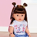 БЕБИ борн. Интерактивная кукла Сестричка Брюнетка 43 см, аксессуары. BABY born