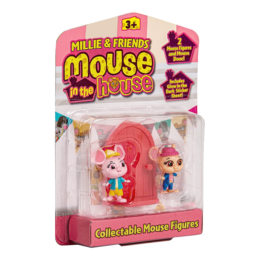 Маус ин Хаус. Игровой набор 2в1 фигурки Милли и Баббл. TM Mouse in the House