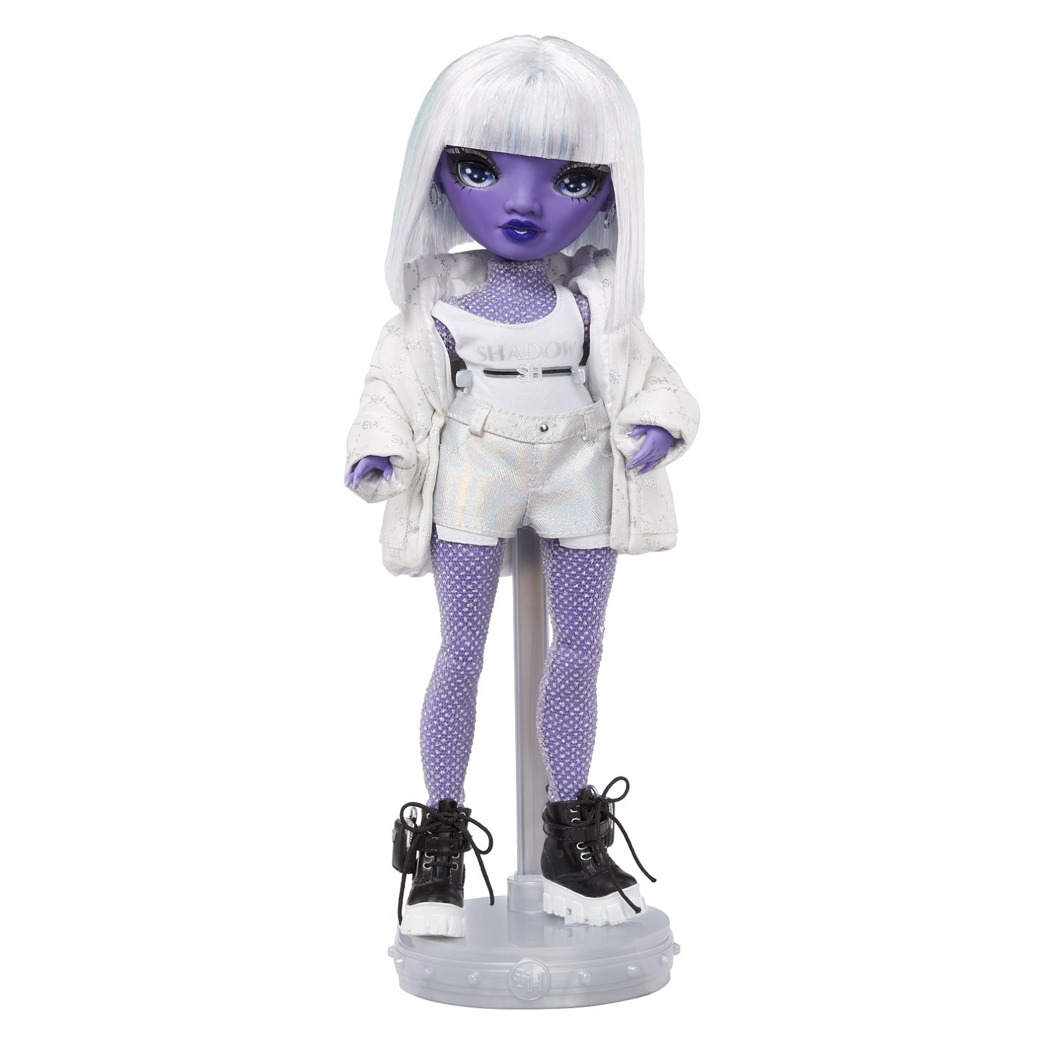 Рейнбоу Хай Кукла Shadow Диа Манте 28 см бело-фиолетовая с аксессуарами RAINBOW HIGH