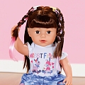 БЕБИ борн. Интерактивная кукла Сестричка Брюнетка 43 см, аксессуары. BABY born