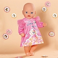 БЕБИ борн. Платье с изображением мишки для кукол 36 см, вешалка. BABY born